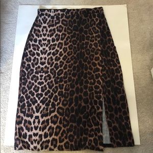Boohoo Leopard print skirt